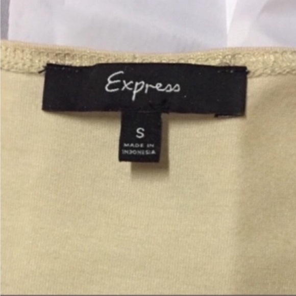 Express Gold Shimmering Dress - Picture 3 of 4